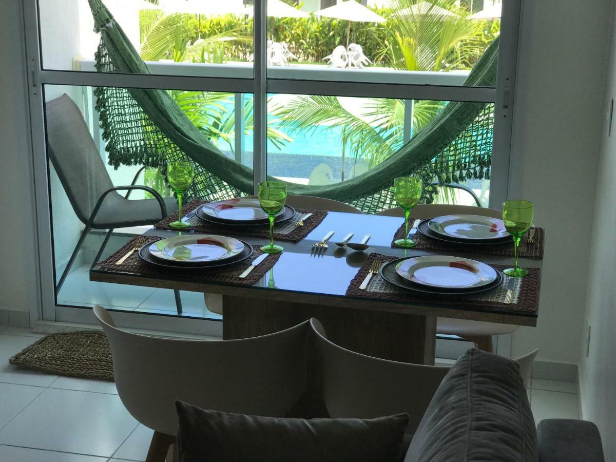Flat Excelente Em Porto De Galinhas Palm Village Acqua Frente Para As Piscinas Ngoại thất bức ảnh